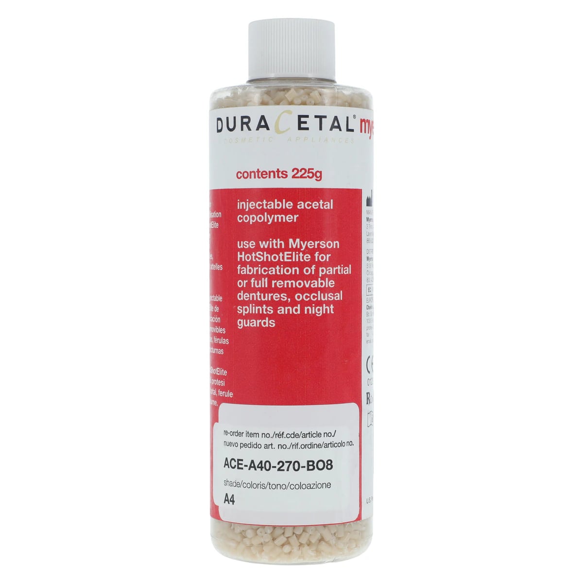 DuraCetal Denture Resin A4, 225g/Bottle