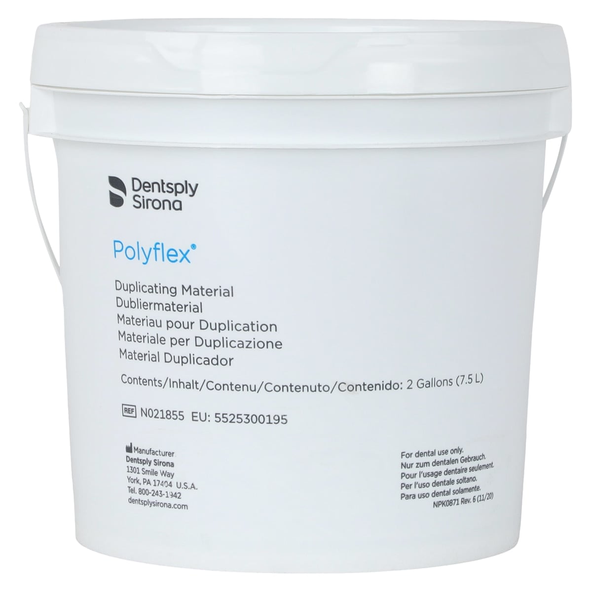 Austenal Polyflex Duplicating Material, Reversible Hydrocolloid, 7.5 Liter Tub