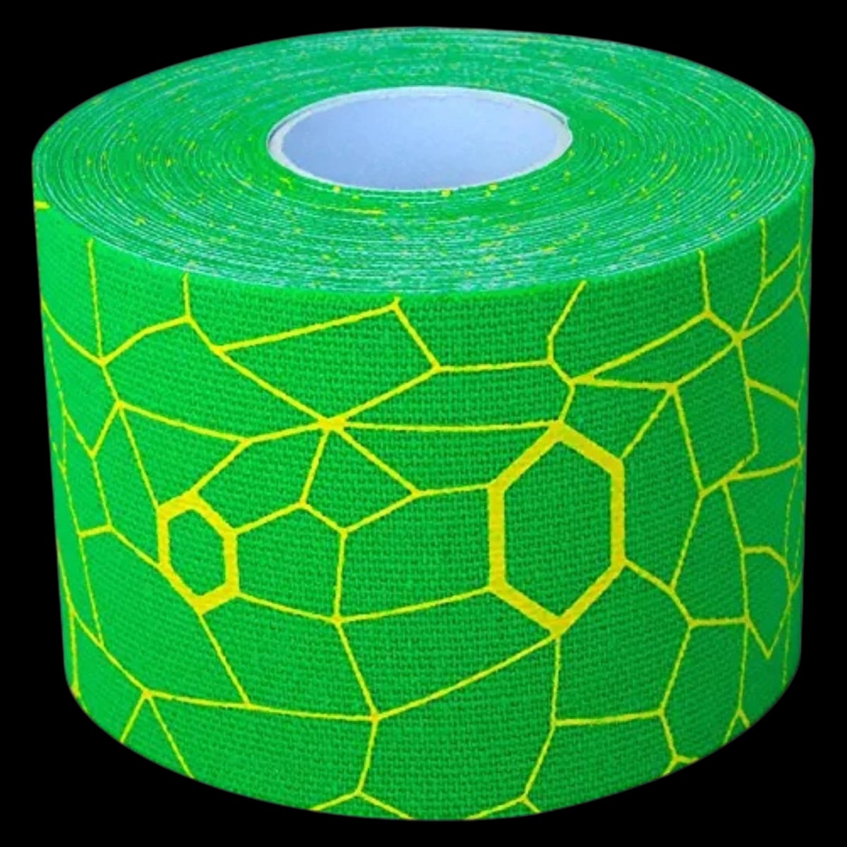 TheraBand K Tape Kinesiology Tape, Cotton, 2" x 16.4', Green/Yellow, Latex-Free