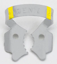 Hygenic Fiesta Color-Coded Rubber Dam Clamp, #12A, Winged, Yellow, Serrated Jaw, Upper Left Molars, 1/Box, H09963