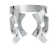 Hygenic Rubber Dam Clamp, #14A, Winged, Gloss Finish, for Large Partially Erupted Molars, 1/Pk, H02757