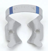 Hygenic Fiesta Rubber Dam Clamp, #14A, Winged, Color-Coded Blue, Matte Finish, H09965