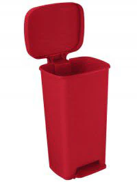 Brewer Step-On Waste Can, Plastic, 52 Qt