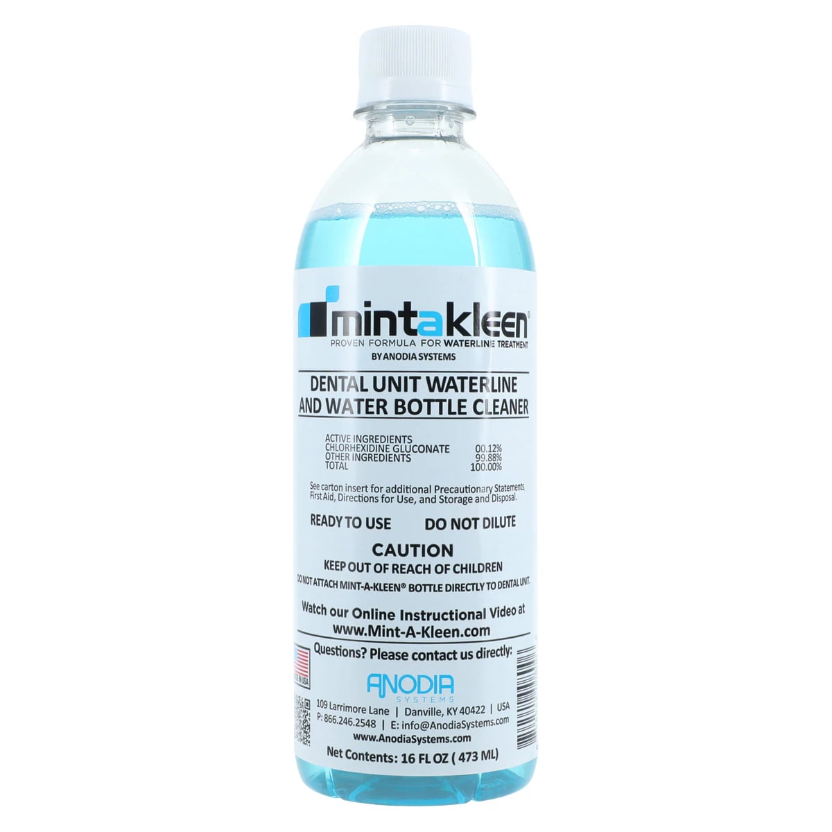 Mint-A-Kleen Dental Unit Waterline Cleaner, 16 oz Bottle, MAK-OZ-1