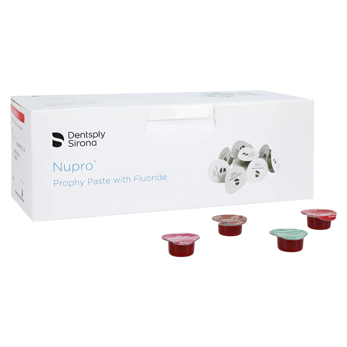 NUPRO® Prophy Paste, Coarse Grit, Adult Variety Pack with Fluoride, 200 Single-Dose Cups (50 each CherryBlast, Mint, Razzberry, Zinnamon), 638028