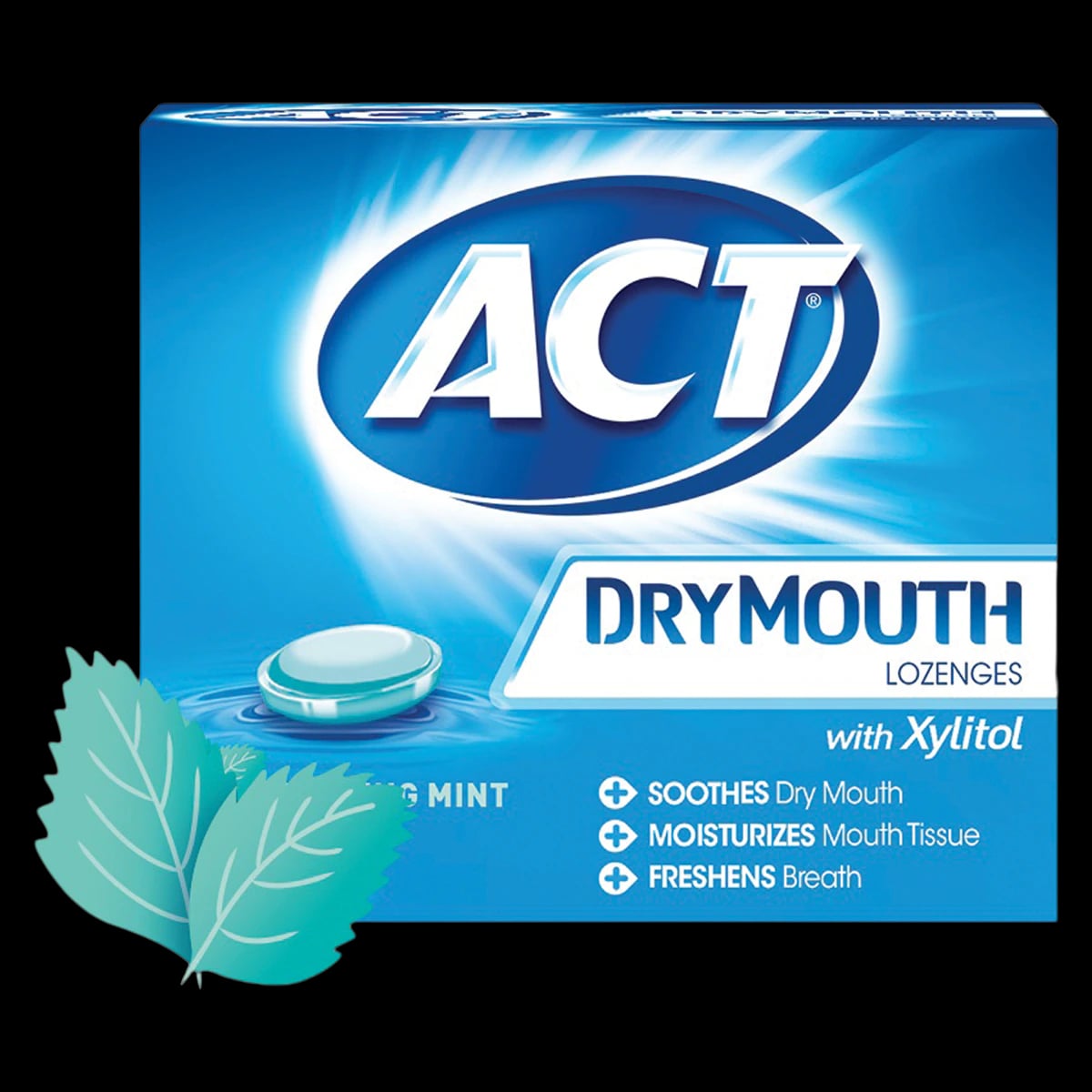 ACT Total Dry Mouth Lozenges, Mint Xylitol, 24/Case