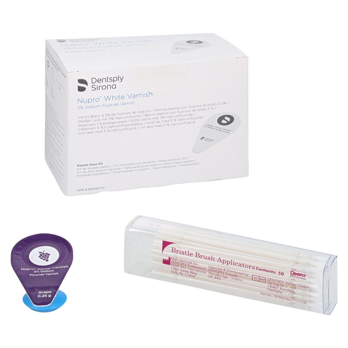 NUPRO 5% Sodium Fluoride White Varnish, Grape, 0.25 g Unit Dose, 50/Box, 130226