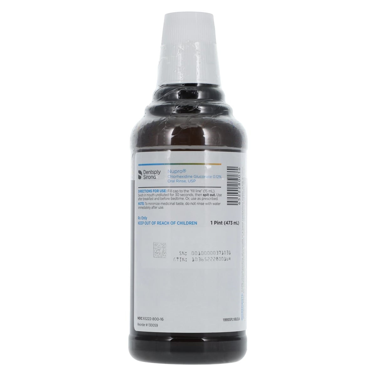 NUPRO Chlorhexidine Gluconate 0.12% Oral Rinse, Mint, 16 oz Bottle