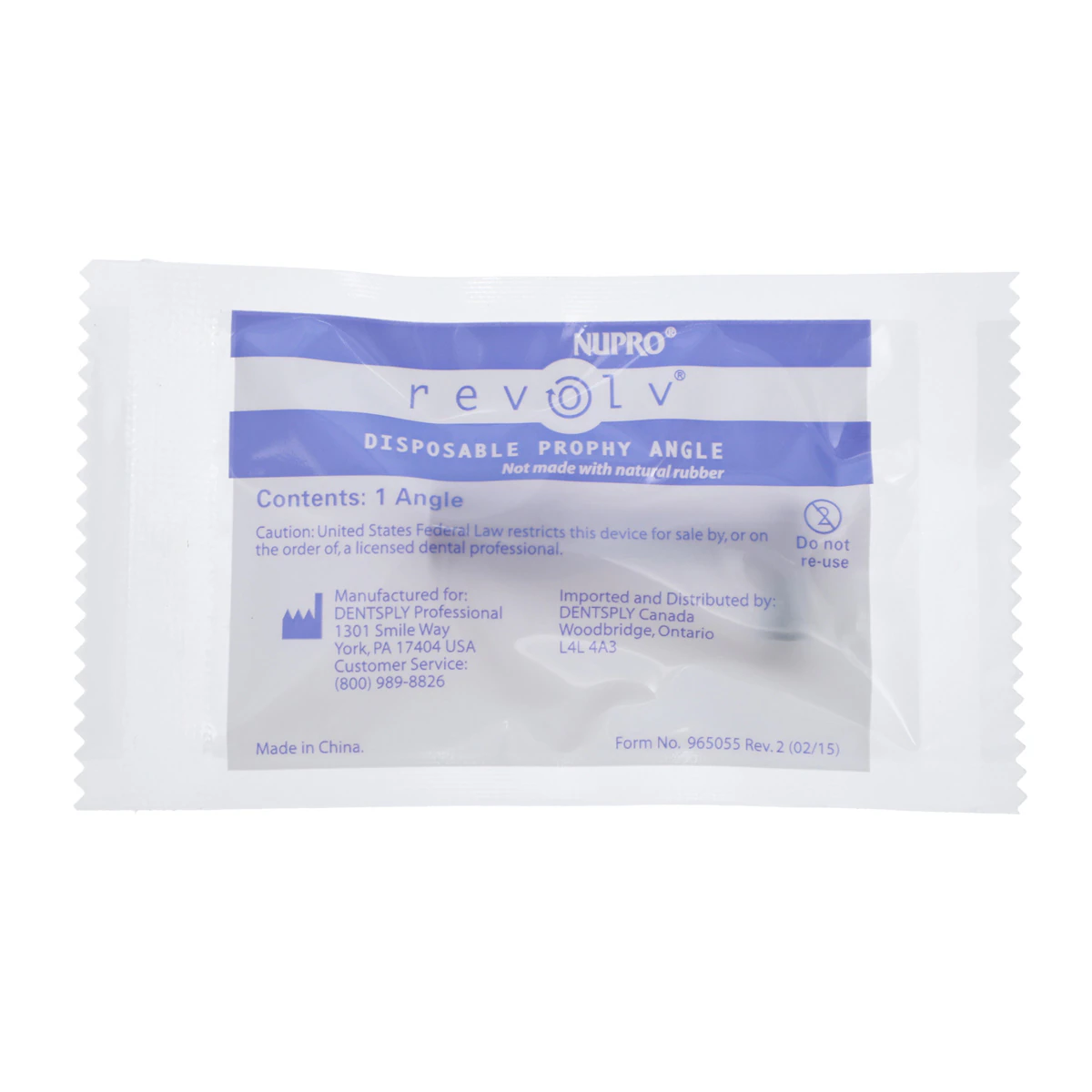 NUPRO revolv® Slim Disposable Prophy Angles, Spiral Cup, 90-Degree, Lavender, 1200/Box, 965068