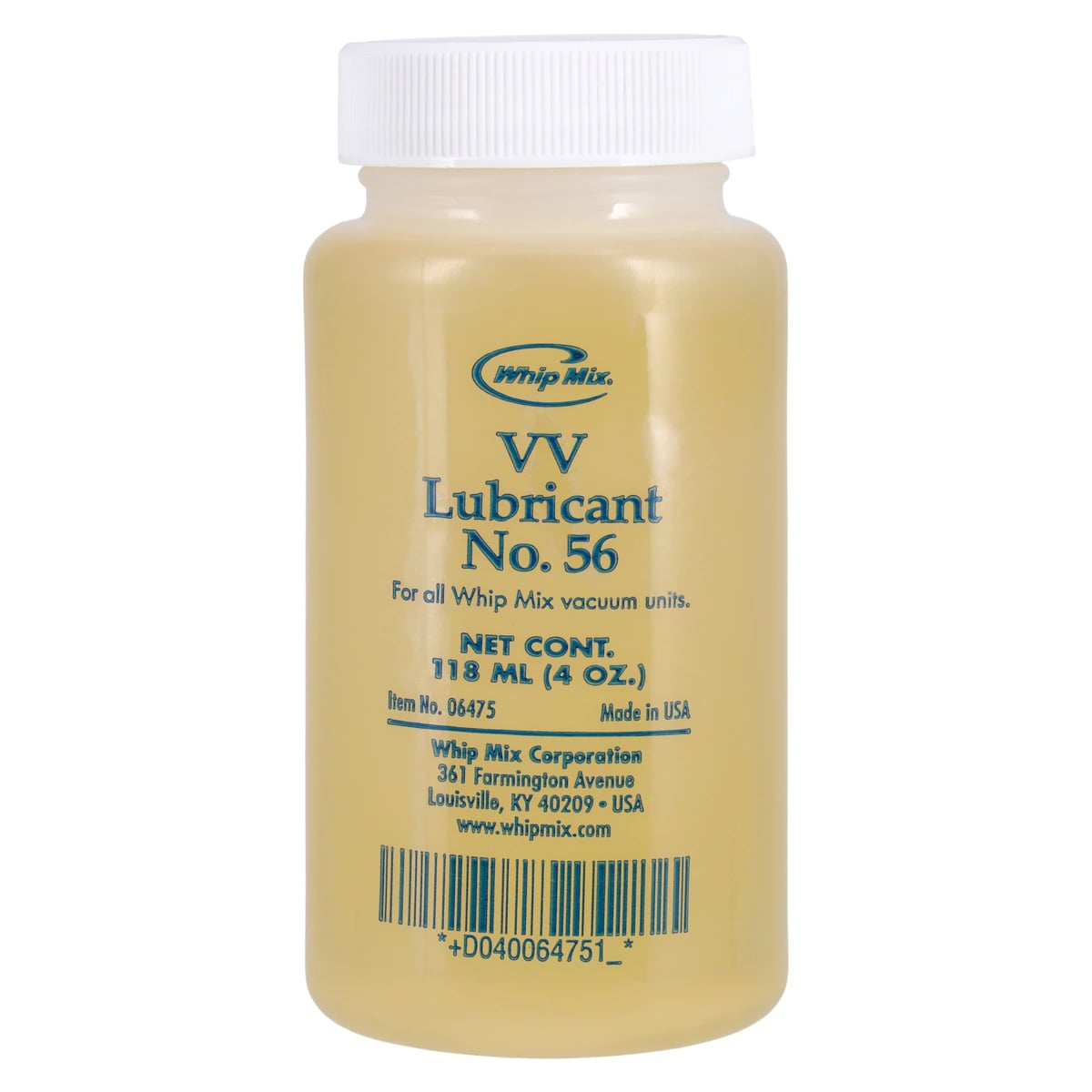 Whip Mix VV Lubricant #56 for Oiler, 4 oz Bottle, #06475