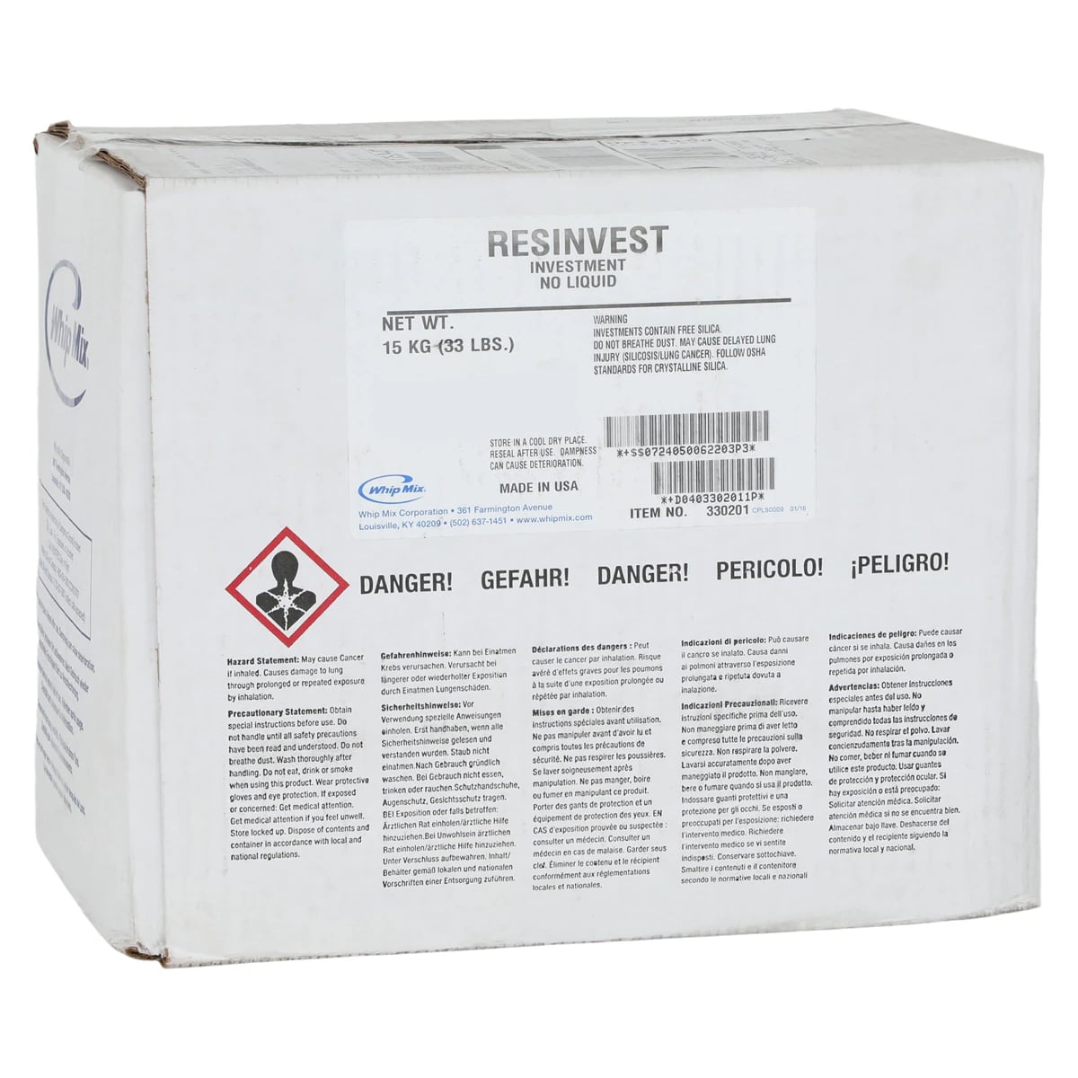 ResinVest Phosphate Investment Powder, 33 lb Box