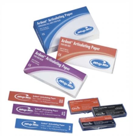 Ardent Articulating Paper Strips, Thin, Red/Blue, 63 Microns (0.0025"), 12 Strips/Book, 12 Books/Box, 144 Strips/Box, #60006