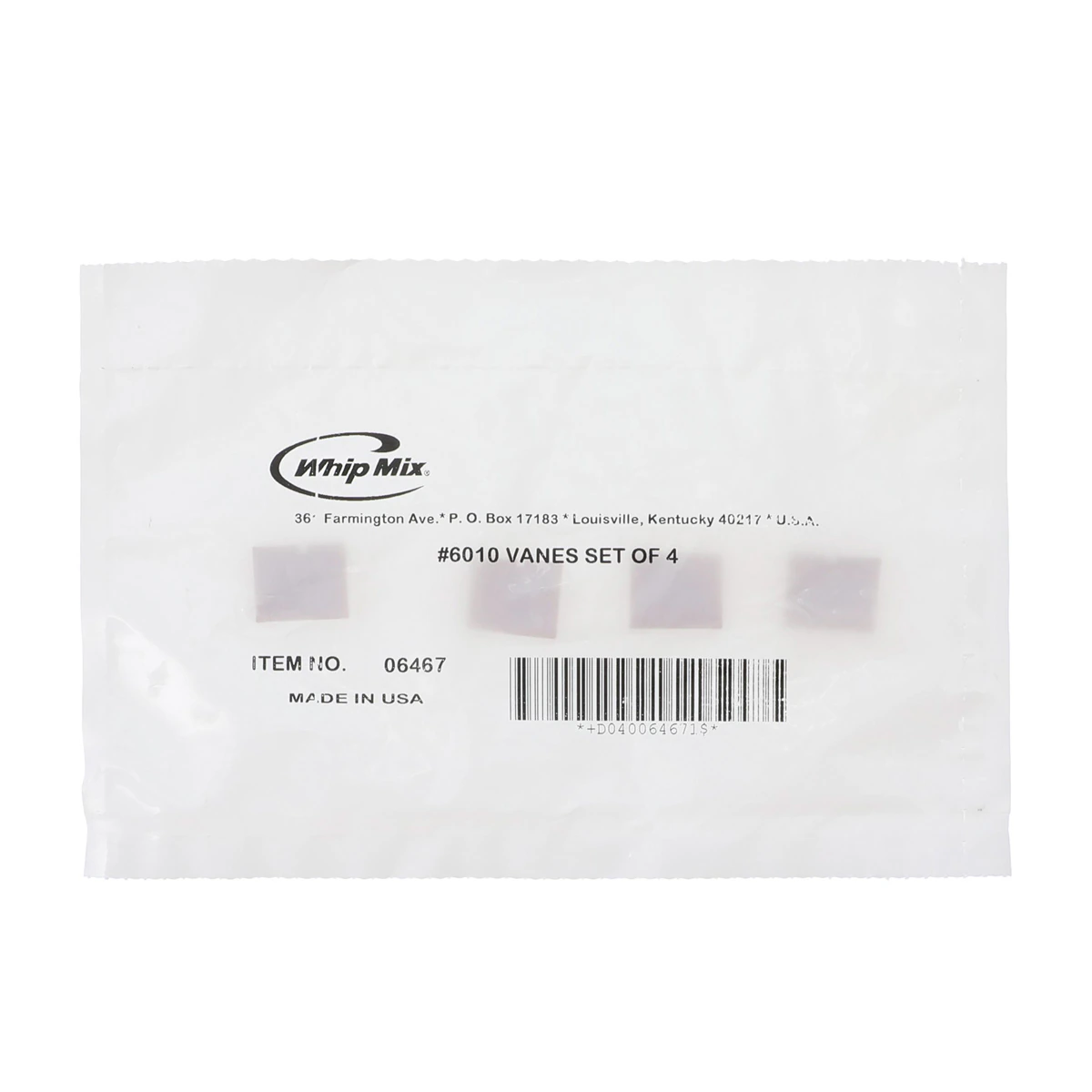 Whip Mix #6010 Vanes for Vacuum Pump, Set of 4