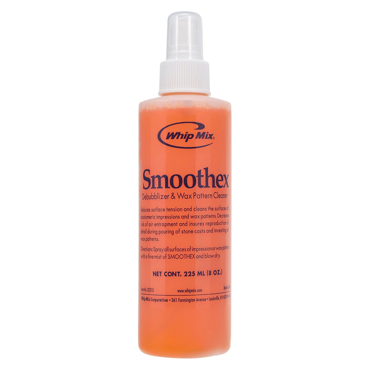 Smoothex Debubblizer and Wax Pattern Cleaner with Fine Spray Pump, 8 oz (225 mL) Bottle, 02313