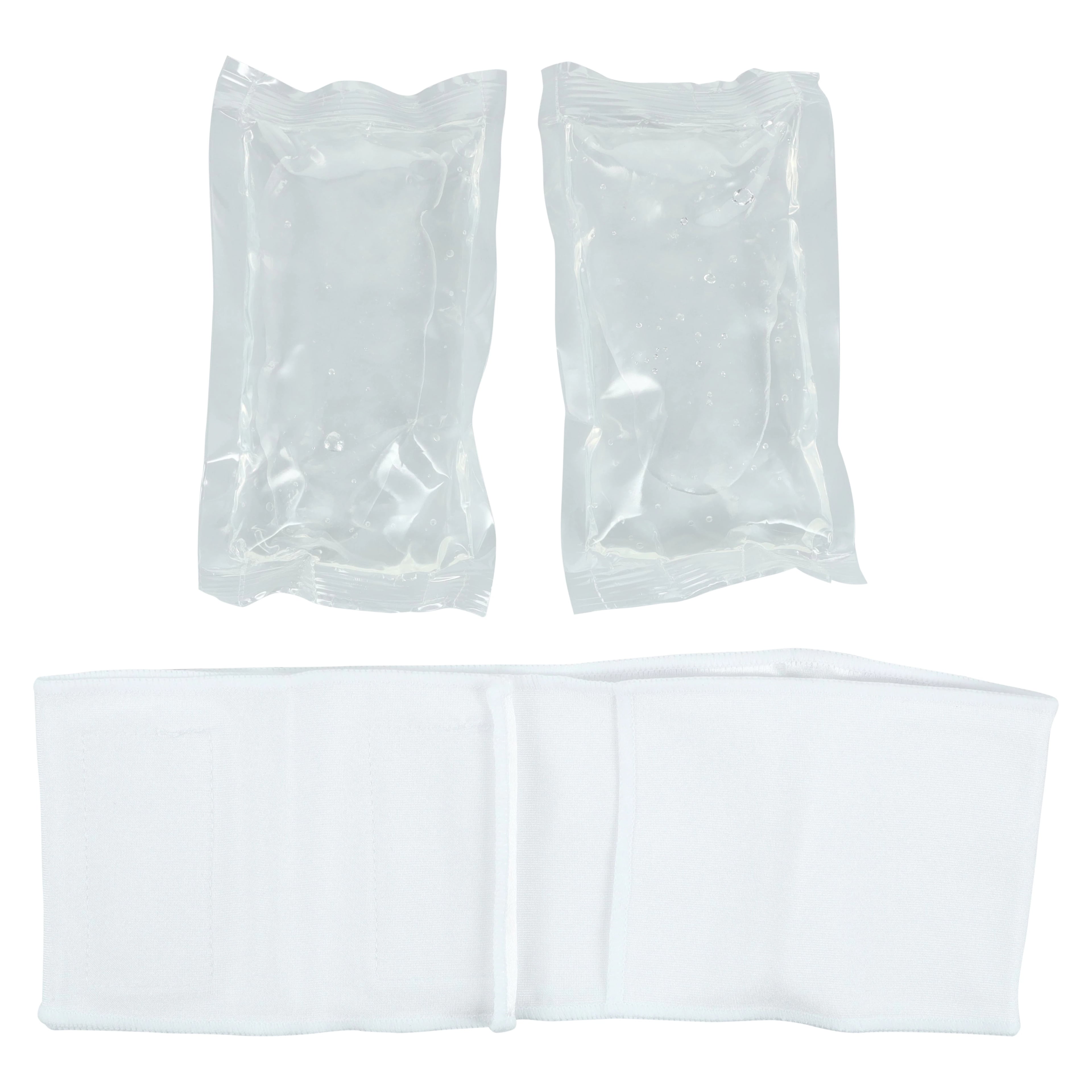 Cool Jaw® T-800C White Soft Stretch Jaw Wrap with Chin Cup and 2 Clear Cold Gel Packs, Case of 24