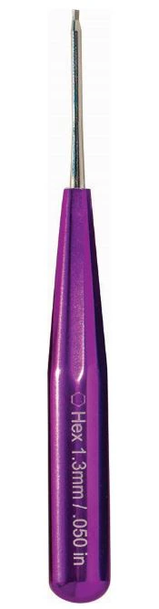A. Titan Instruments Hex 1.3mm/.050 inch Purple Universal Driver, Long, 4.25 in, OTA531