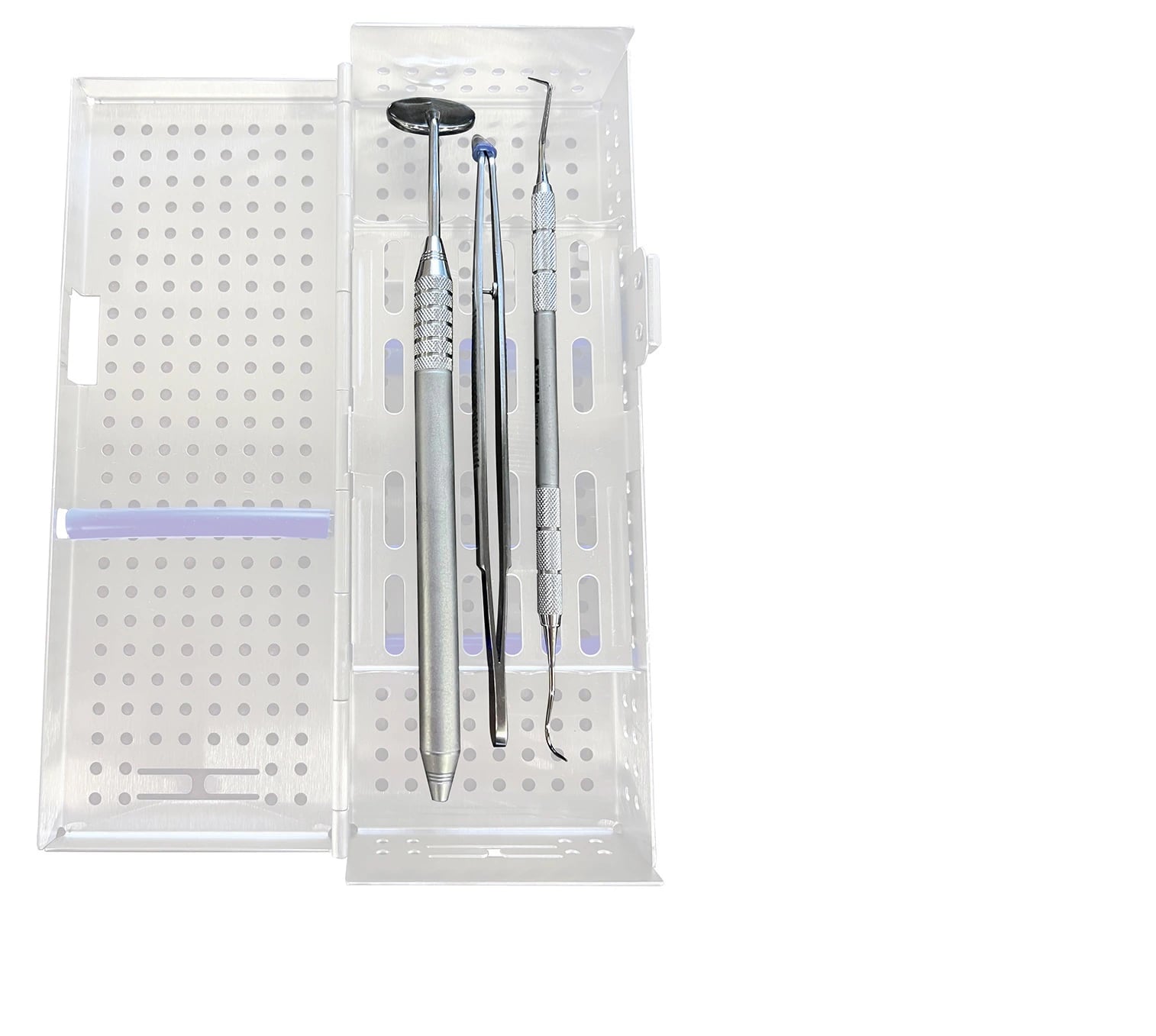 A. Titan Instruments Exam Kit with Mirror Handle/Head, Explorer/Probe, Cotton Plier, Stainless Steel, ATI-EXM