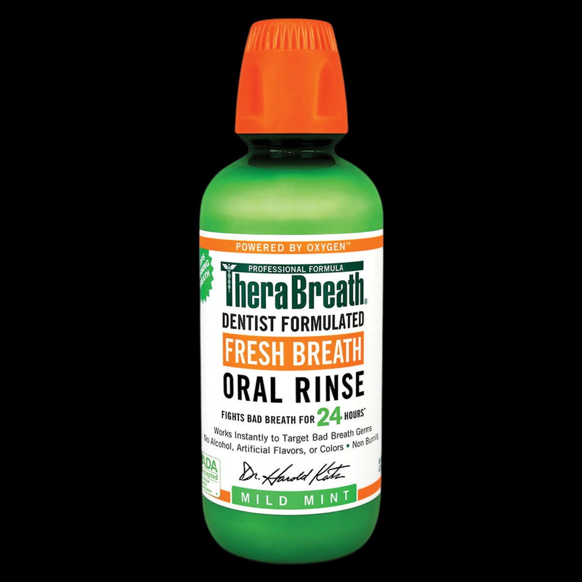 TheraBreath Mild Mint Mouthwash, Alcohol Free, 16 oz, 3/Pack