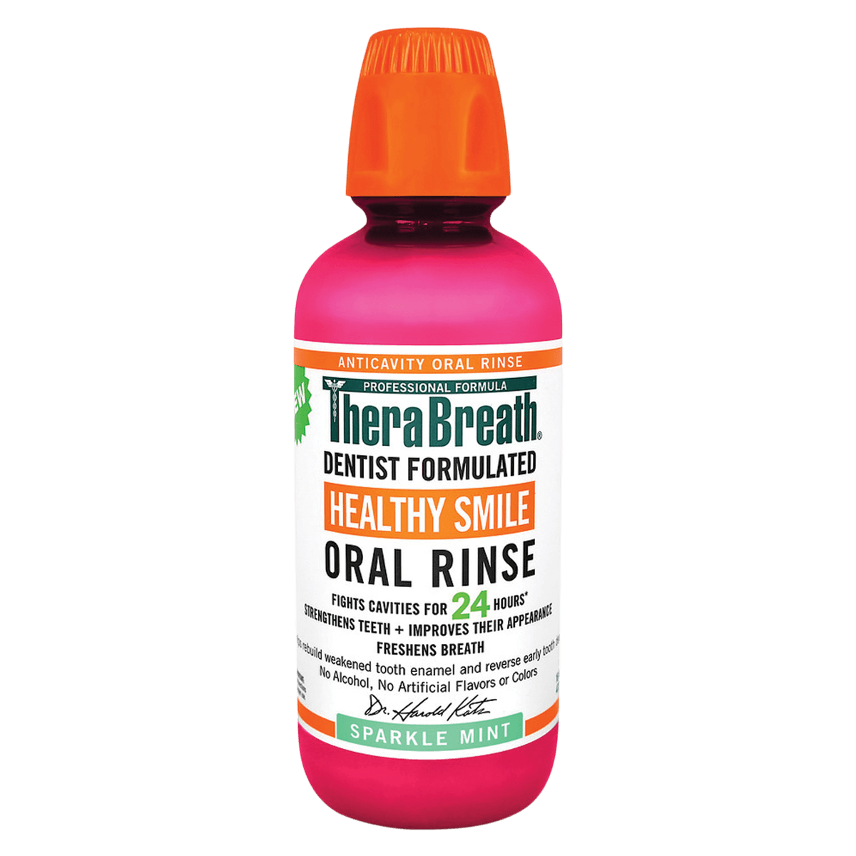 TheraBreath Sparkle Mint Oral Rinse, Alcohol-Free, 16 oz, 3/Pk