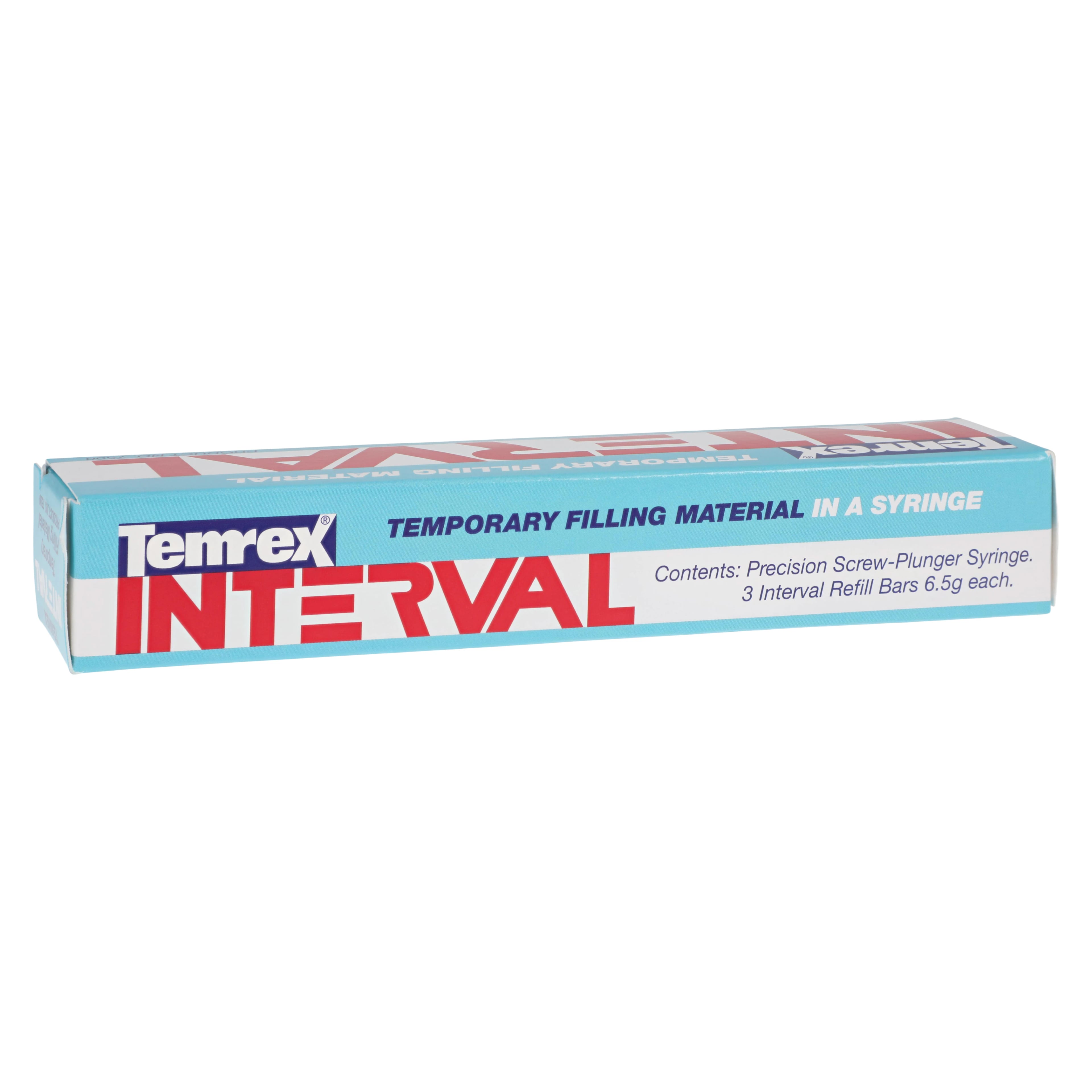 Temrex Interval Temporary Filling Material, Complete Package, 6.5 g Syringe with 3 Bars, 1/Pk, 7500