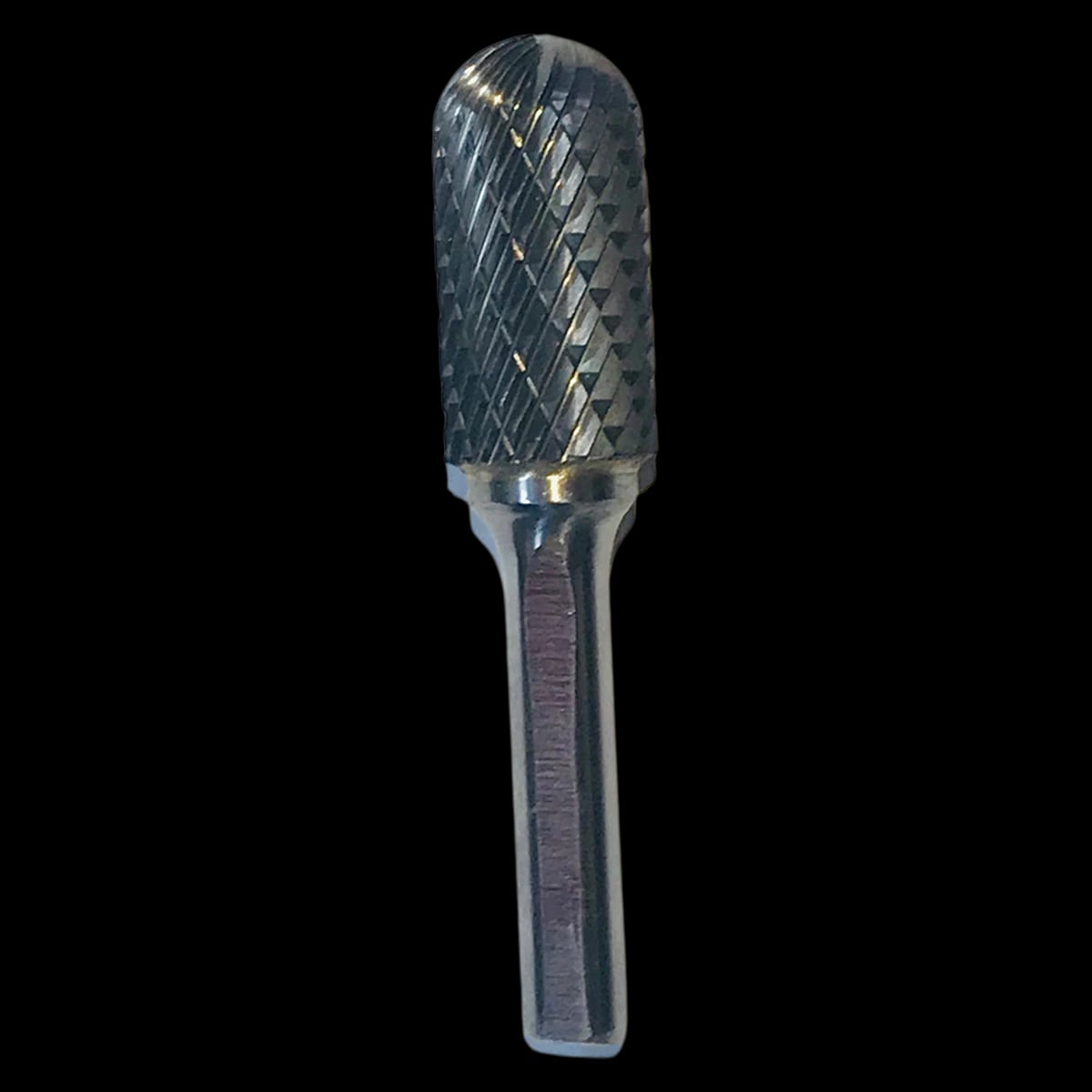 Integral Systems Carbide Bur Cylinder 1/4", Ball Nose Top Cross-Cut, 5/8" x 1" Long