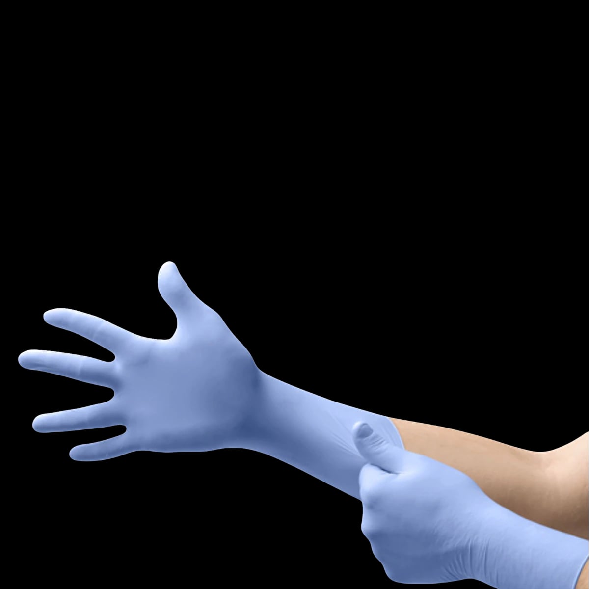 FreeForm® EC Nitrile Exam Gloves, Powder Free, Latex Free, Non-Sterile, Small, Blue, 50/Box, FFE-775-S