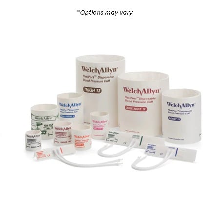 Welch Allyn SnapQuik Connect Blood Pressure Cuff, Size 5, White, Latex-Free, 10/Box