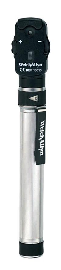 Welch Allyn PocketScope Ophthalmoscope, Twist Lock Connection, 2.5V, with AA Battery