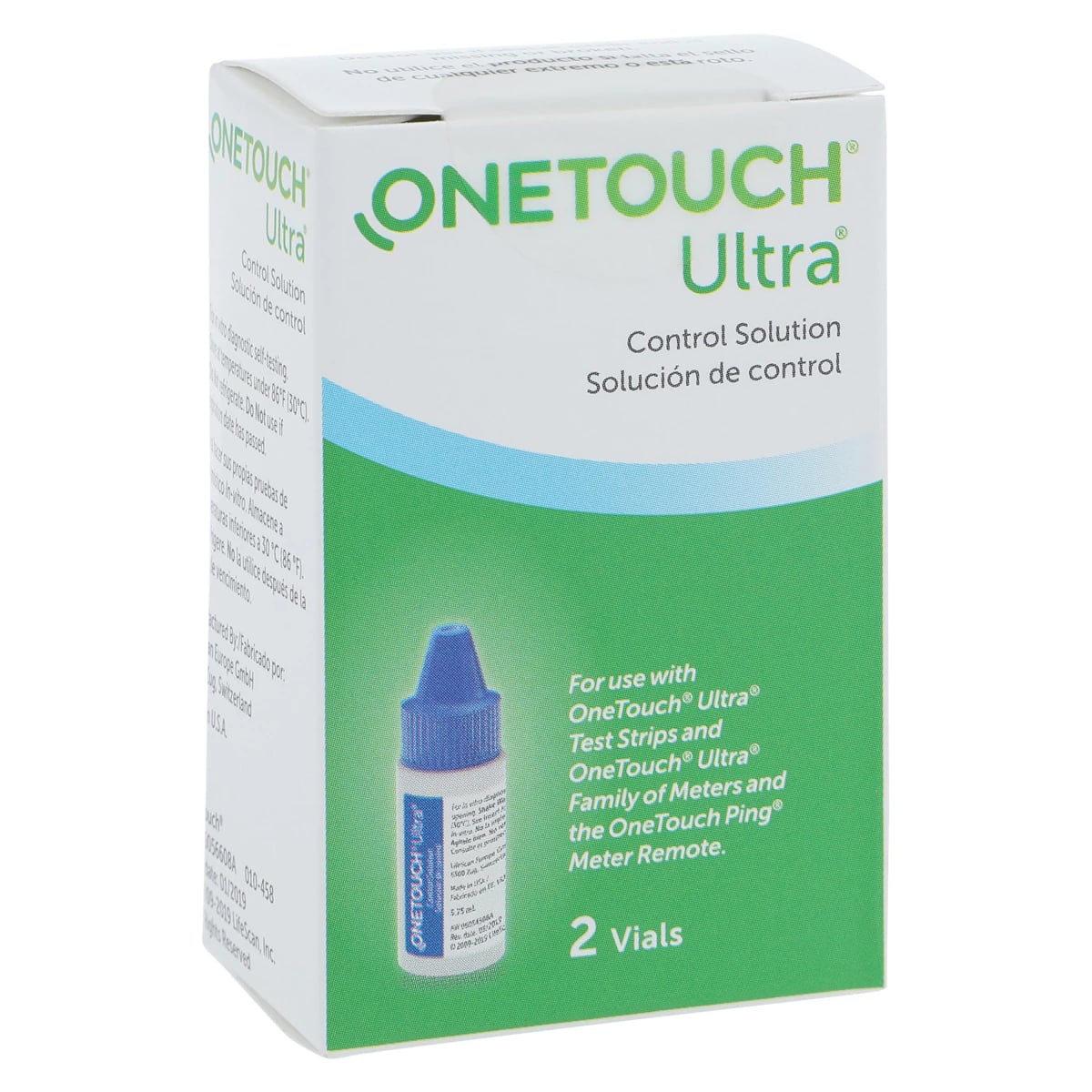 OneTouch Ultra Blood Glucose Bi-Level Control Solution, 2 Vials/Box