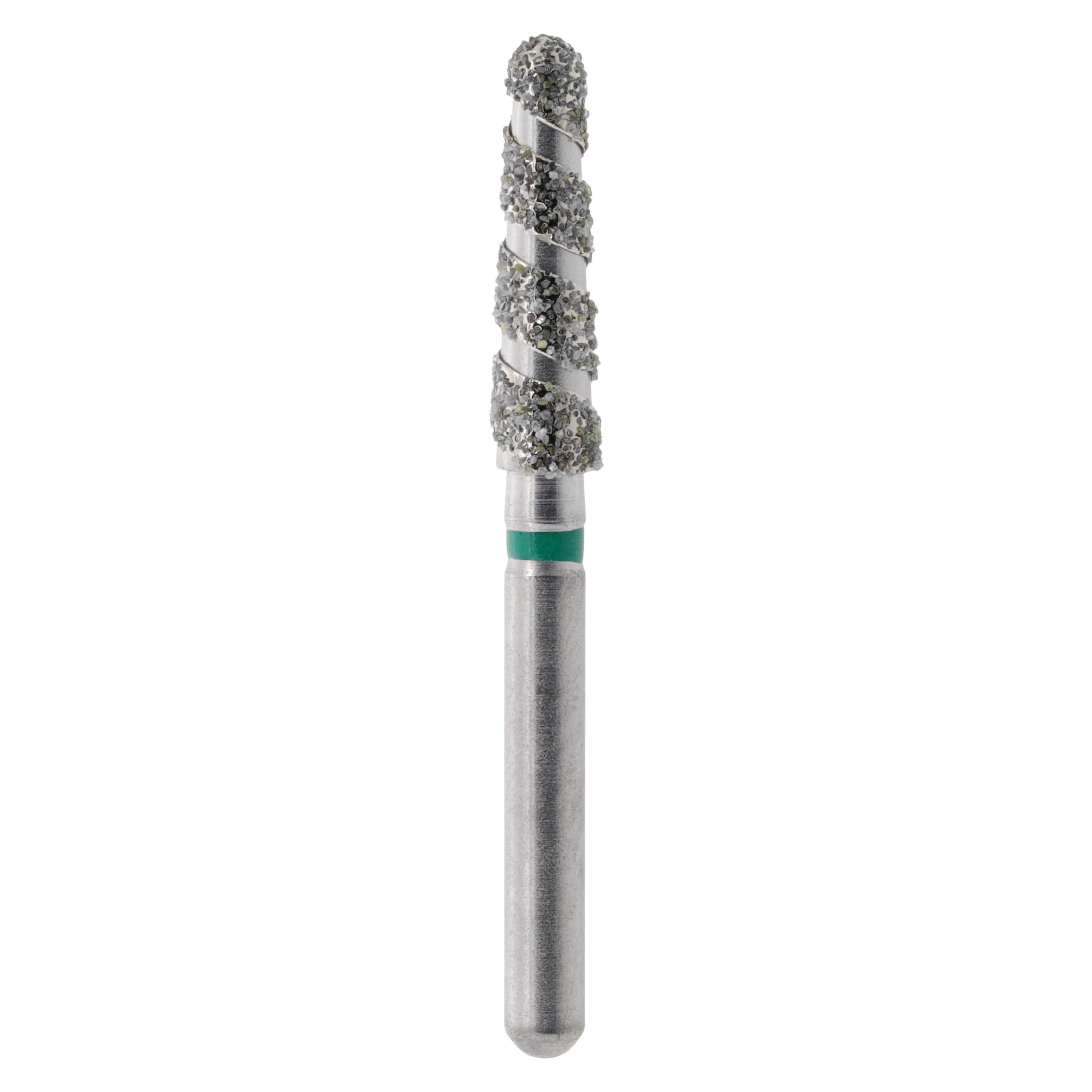 Diamond Single-Use FG Bur, Friction Grip, Coarse Spiral Round End Taper, 856-023SC, 25/Pk