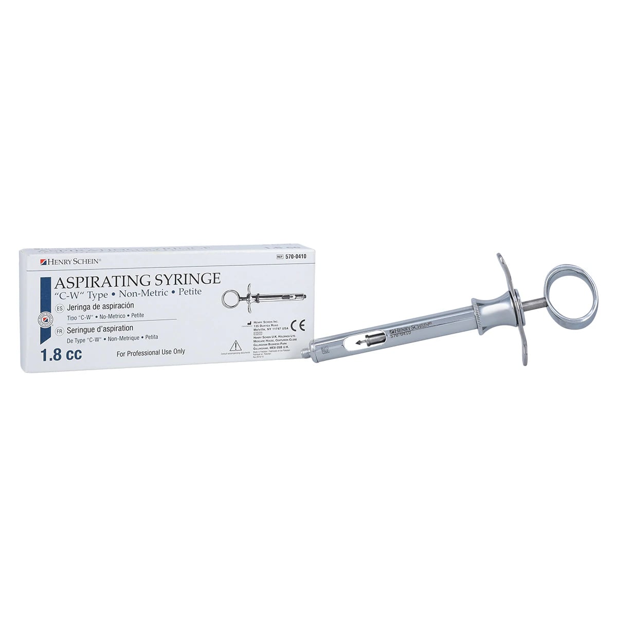 Henry Schein Aspirating Syringe Type CW, Petite, Each