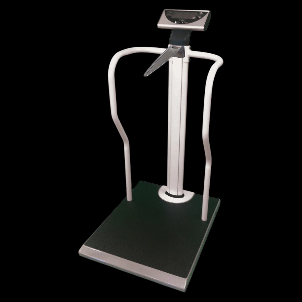 Patient Scale with Hand Rail and Height Rod, 1000 lb Capacity