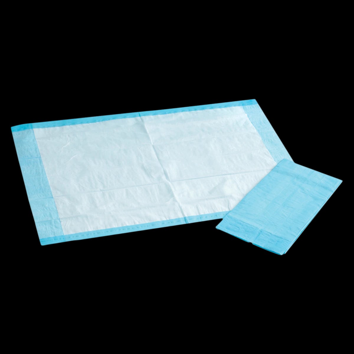 Henry Schein Incontinence Underpad, 30" x 30", Light Absorbency, 2-Ply Tissue Layers, White/Blue, 150/Case