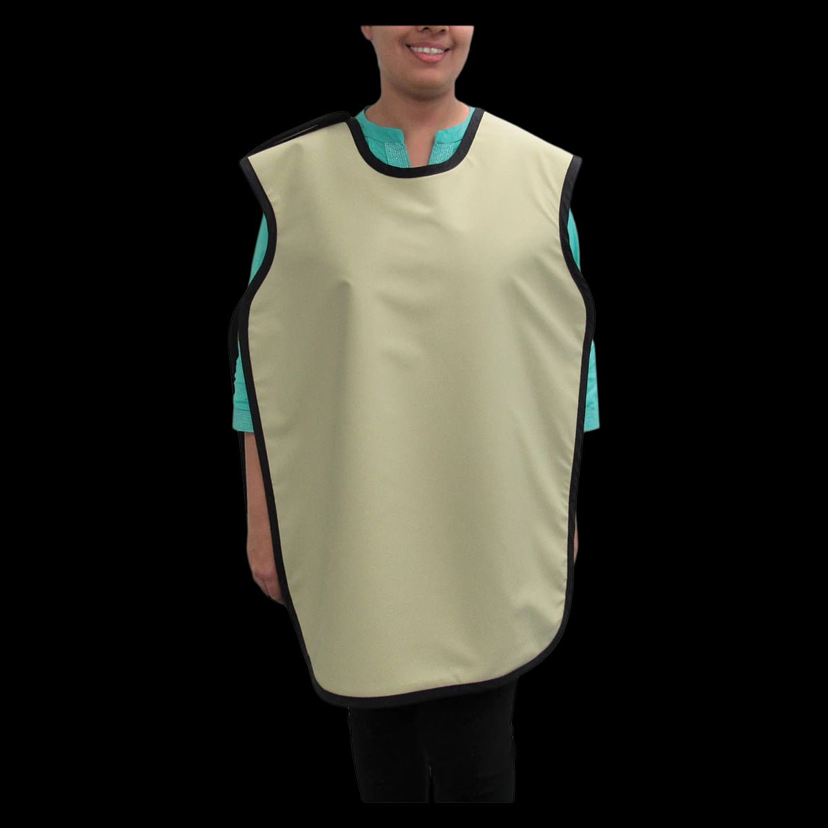 Maxi-Gard Panoramic X-Ray Apron, Adult, Beige, Without Collar, 0.3 mm Lead Equivalent, 22 in x 27 in