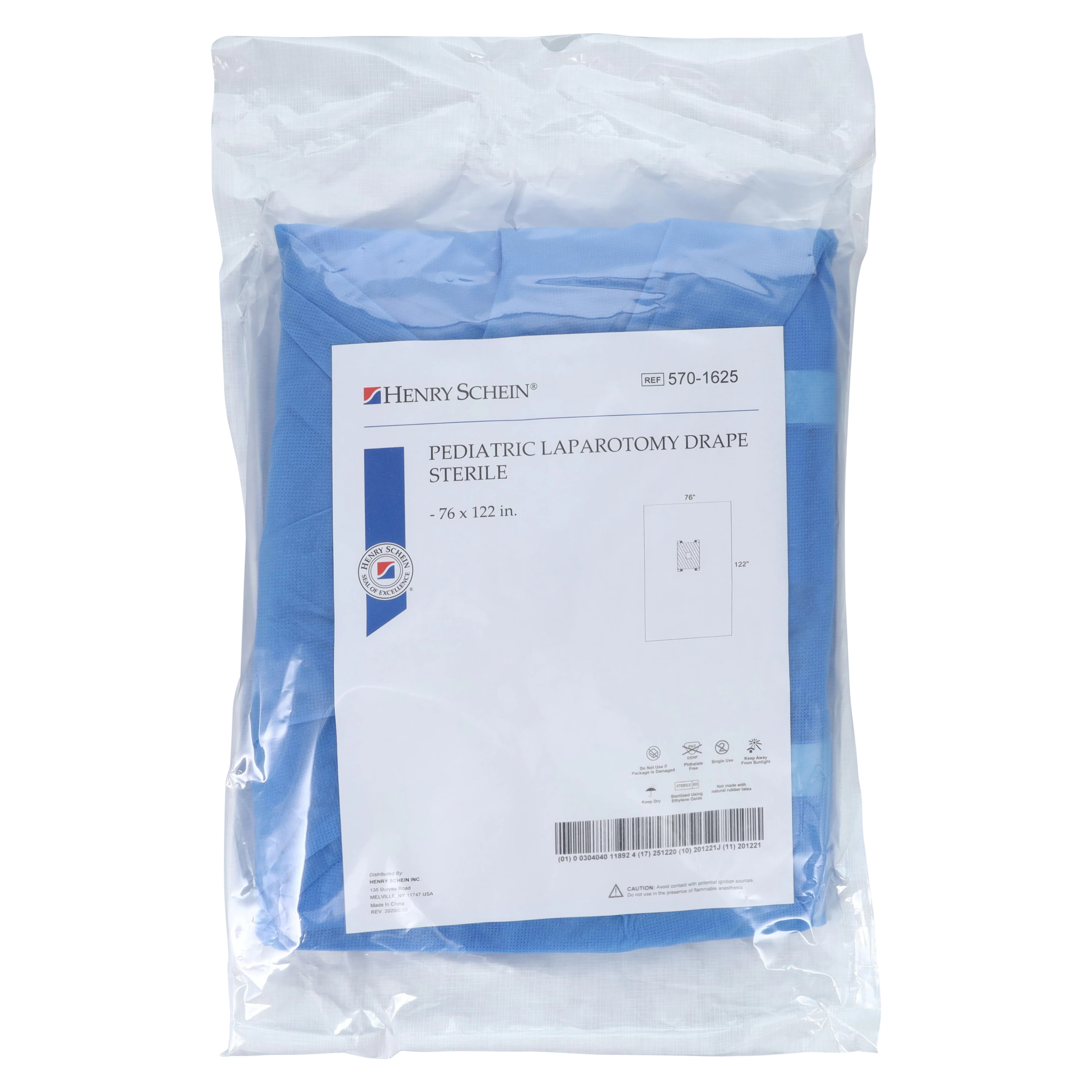 Drape Ped Laparotomy SMS, Sterile, 76x122", SMS