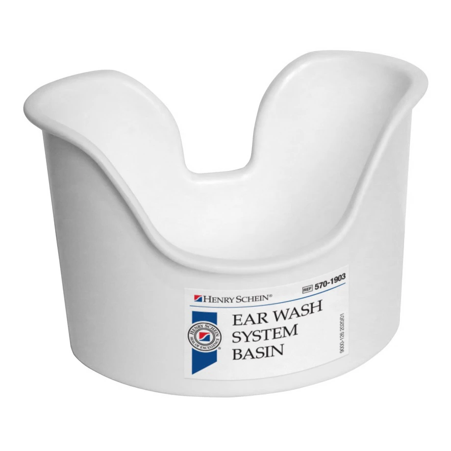 Henry Schein Ear Wash Basin, Round, Plastic, White, 325 mL
