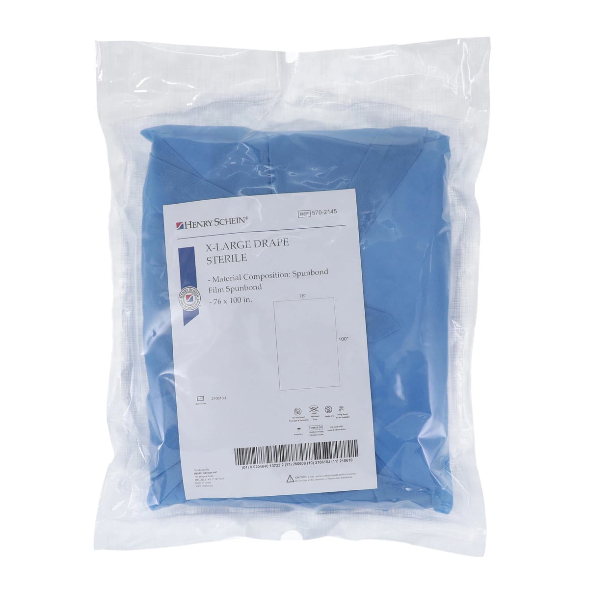 Henry Schein Sterile Surgical Drape, X-Large, 76" x 100", SFS