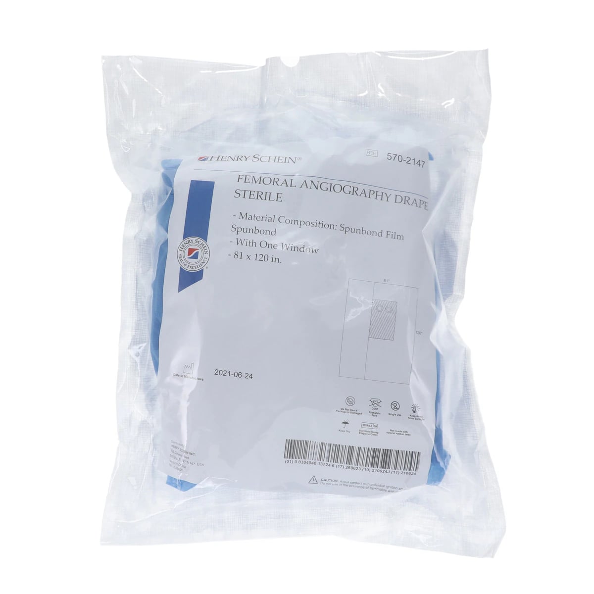 Henry Schein Femoral Angiography Drape, Non-Sterile, SFS