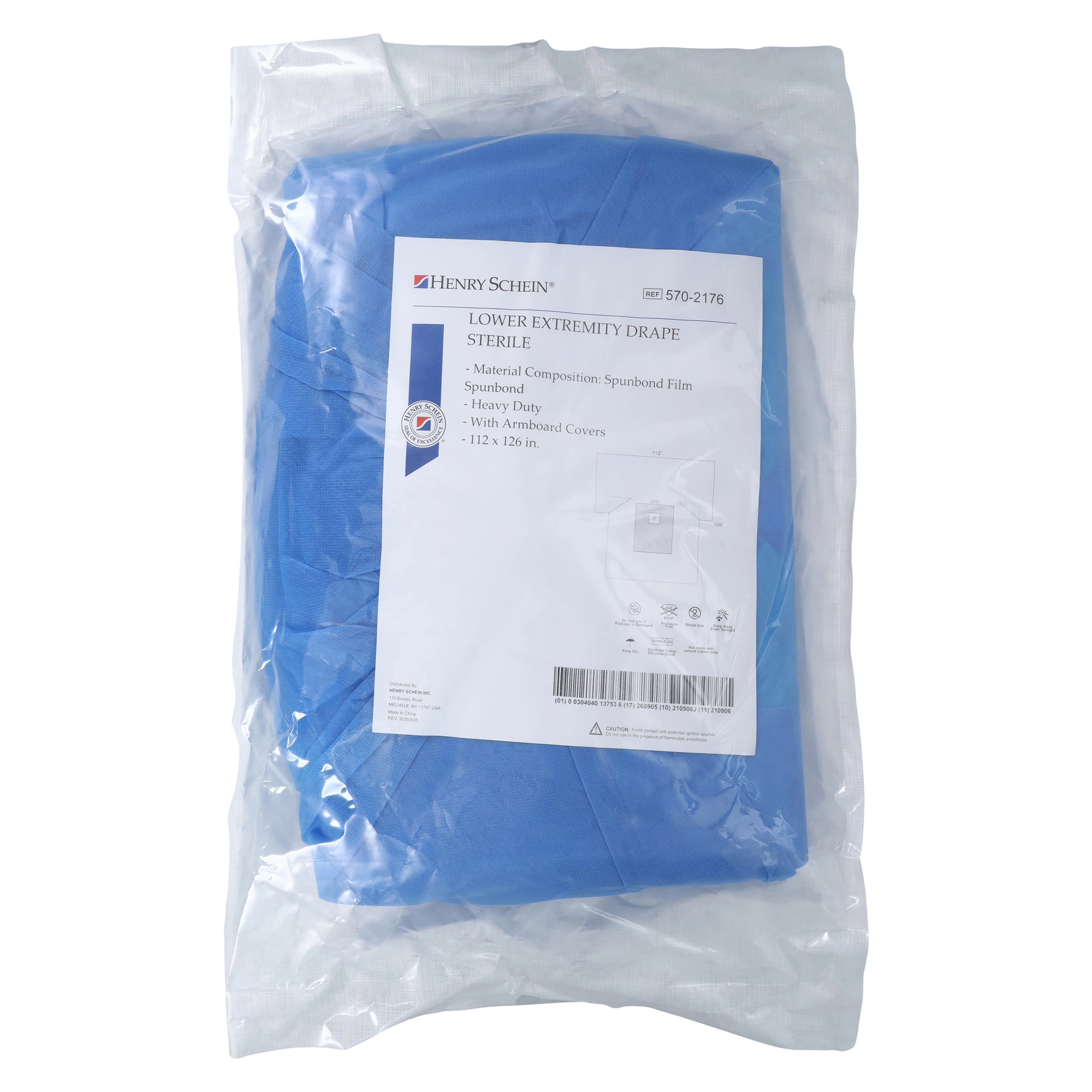 Henry Schein Sterile Lower Extremity Drape, 112" x 126", SFS
