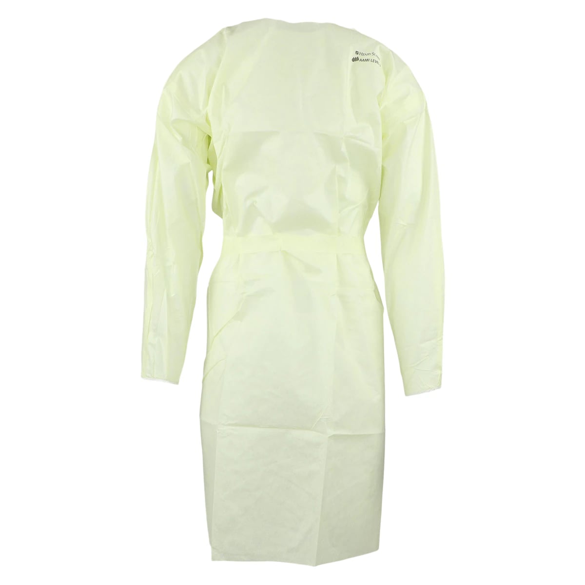 Isolation Gowns AAMI Level 3 SMS, Adult Medium, Yellow, Non-Sterile, Tie Closure, Long Sleeves, 10/Bag