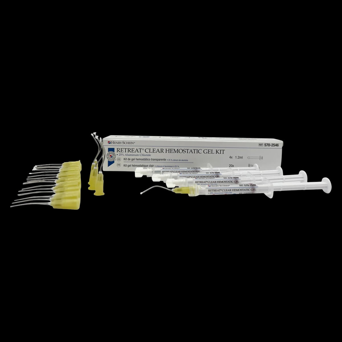 Retreat Clear Hemostatic Gel Kit, 25% Aluminum Chloride, 4x1.2mL Syringes