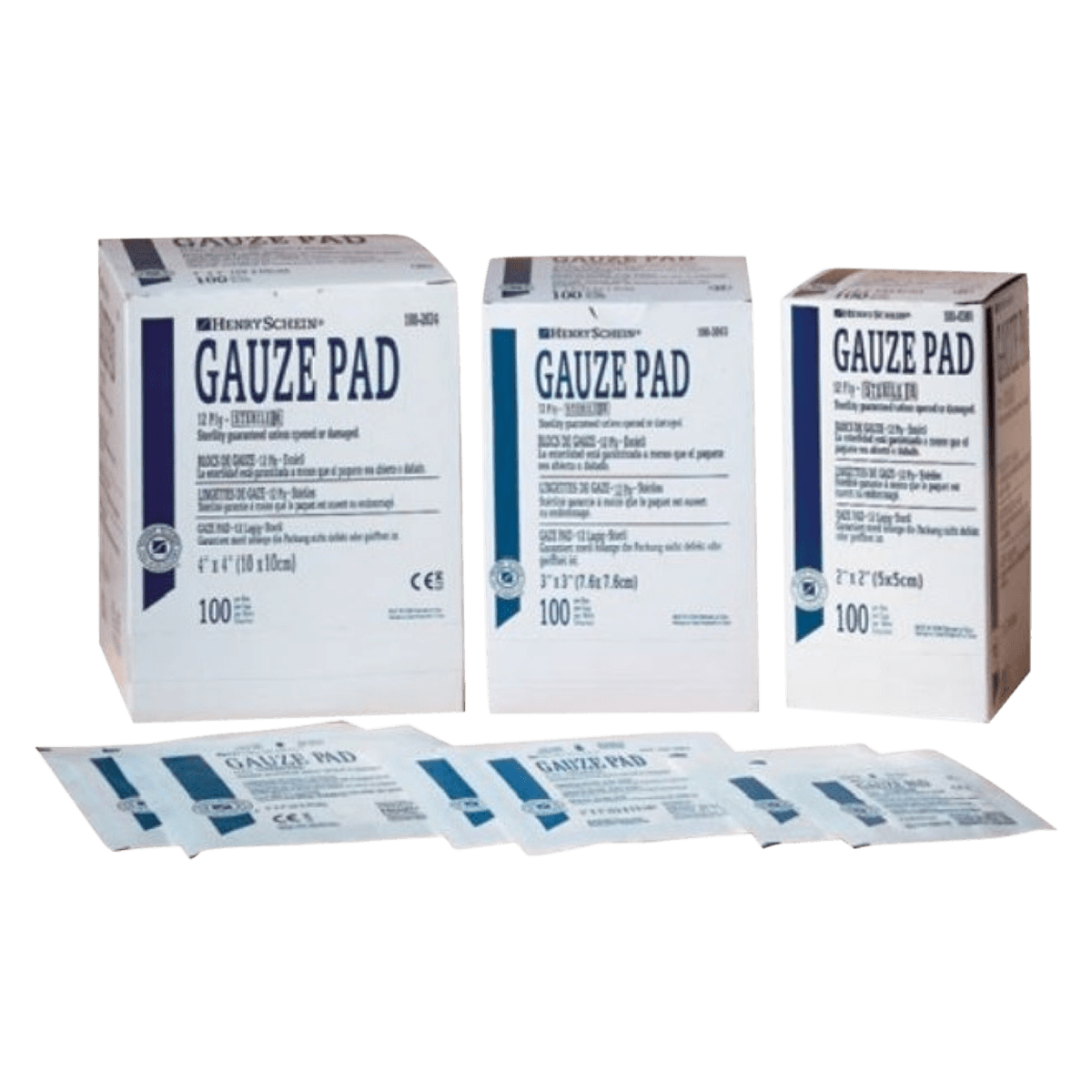 Henry Schein 100% Cotton Gauze Pad, 3x3", 12-Ply, Sterile, Square, Latex-Free, 01KEZKNVB2KH3A8GDEN4CD21BK