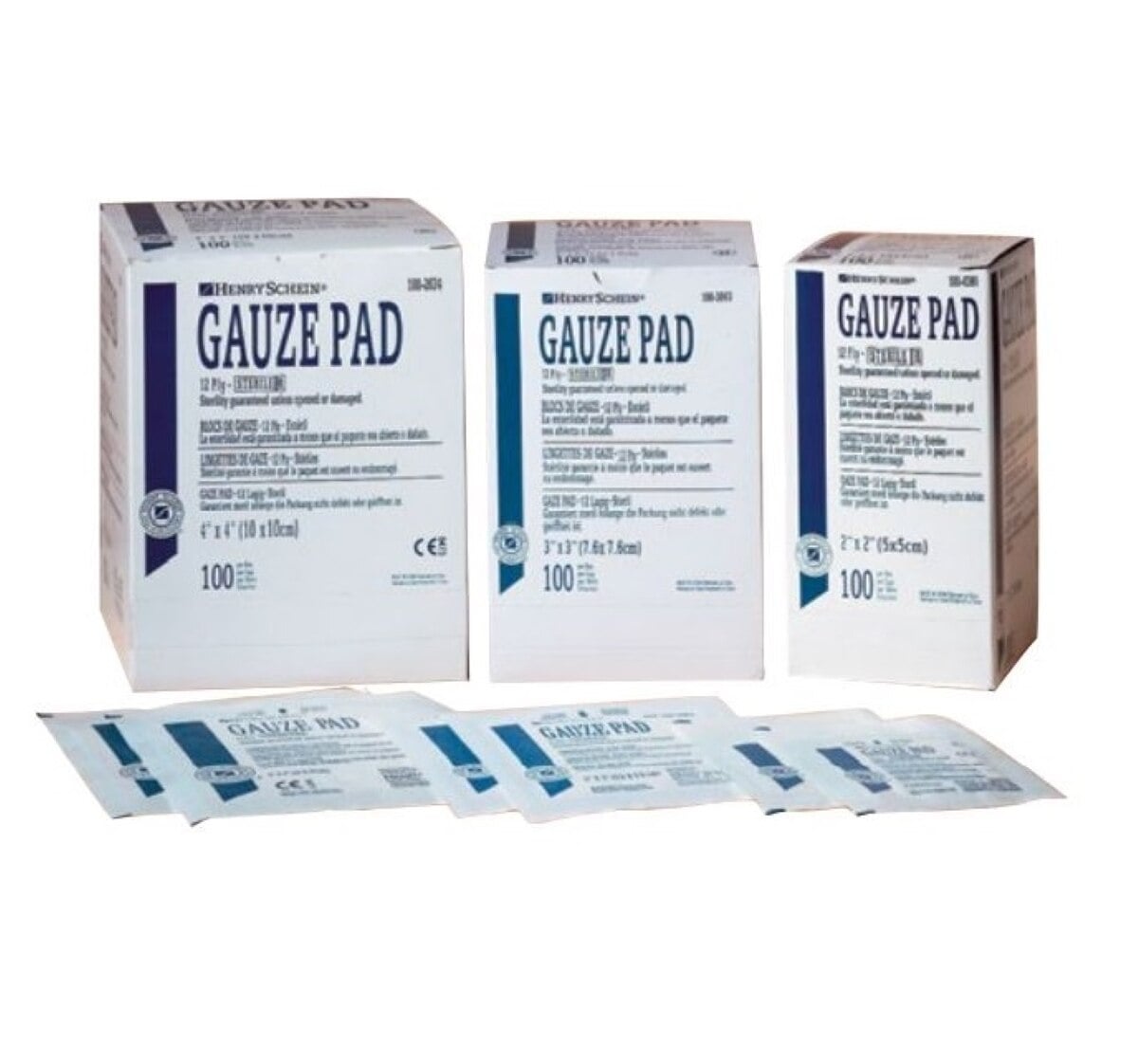 Henry Schein 100% Cotton Gauze Pad, 2x2", 12-Ply, Sterile, Square, Latex-Free