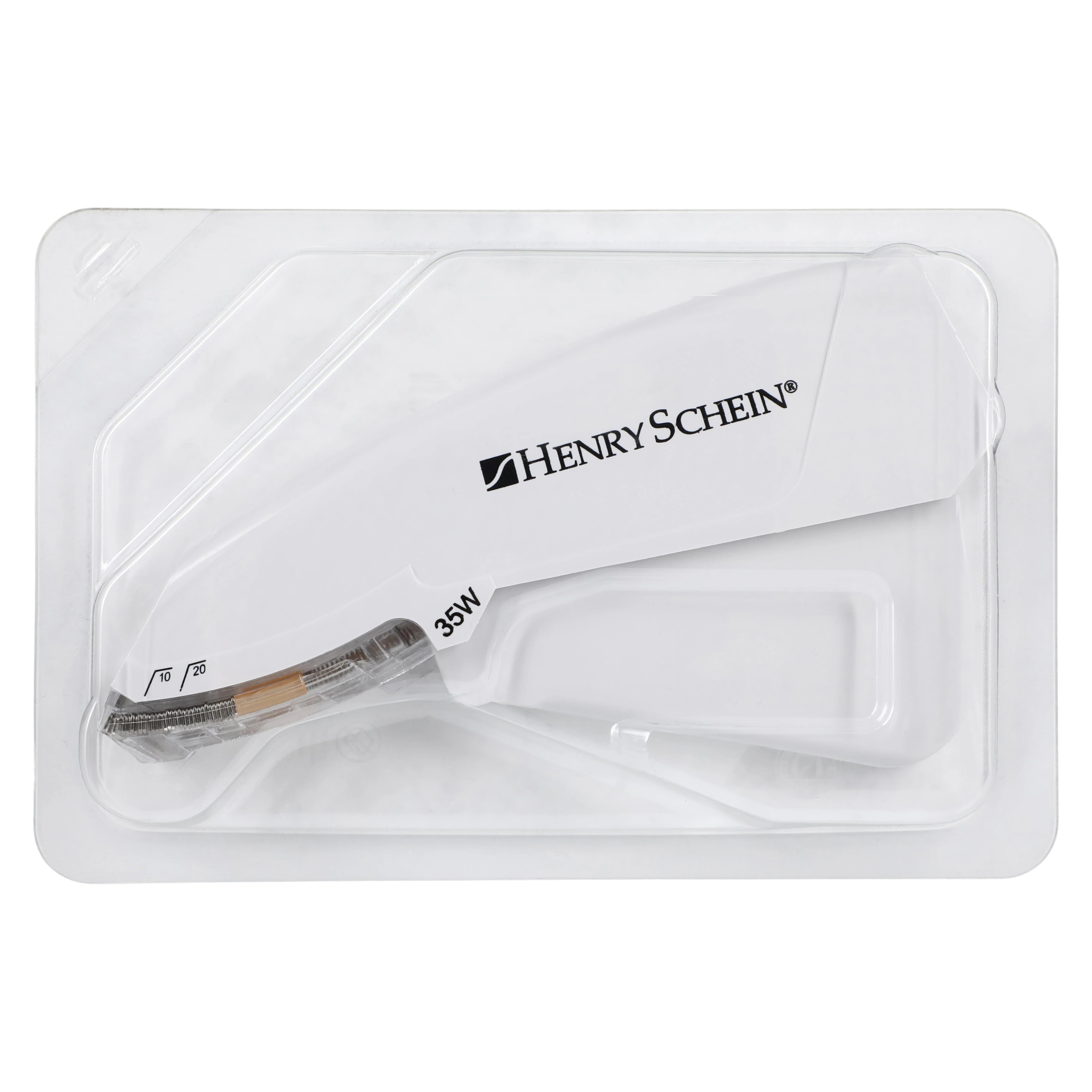 Henry Schein Skin Stapler Disposable Wide, Stainless Steel/Plastic Handle, Squeeze Handle, 35 Staples