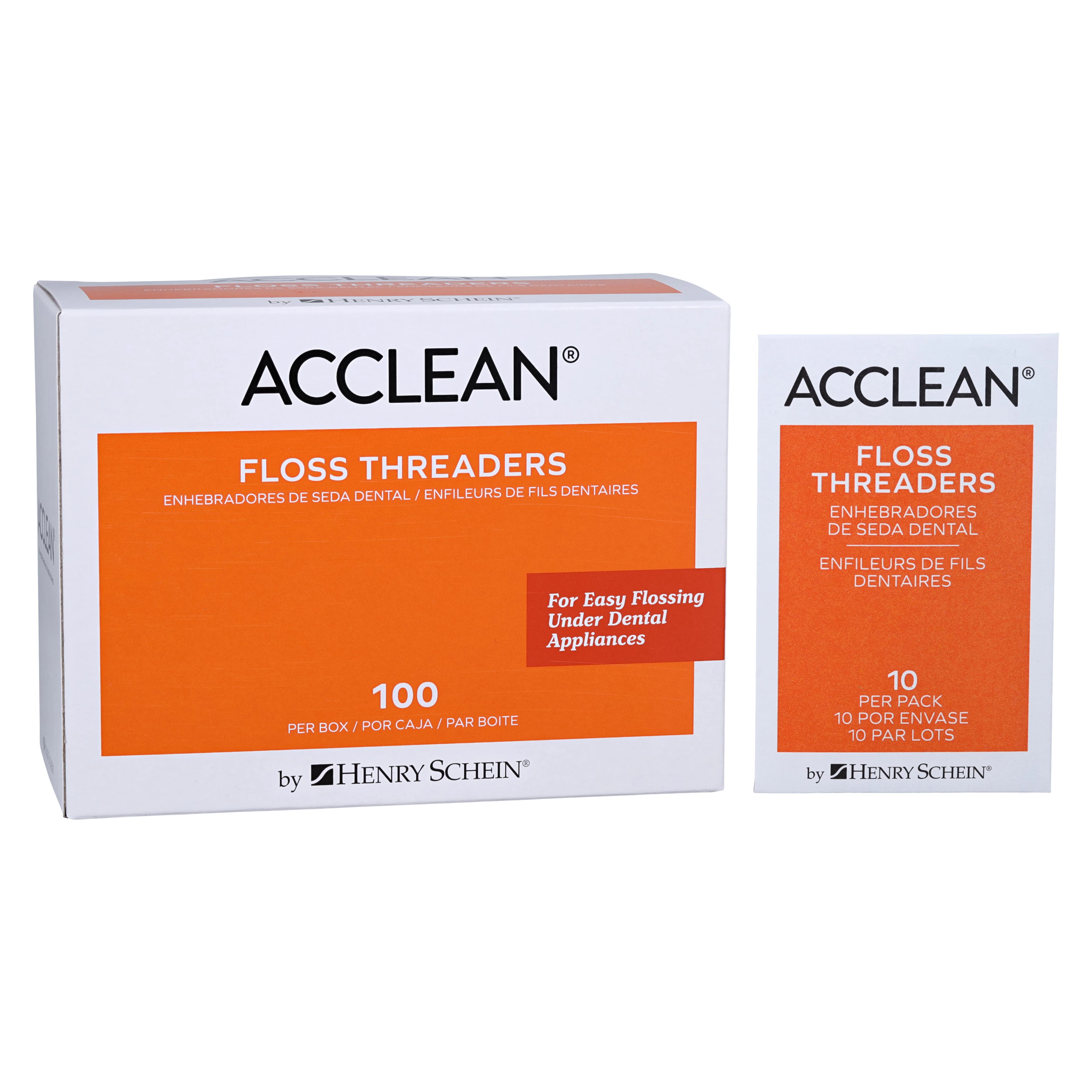 Acclean Dental Floss Threader, 10/Package, 1000/Box