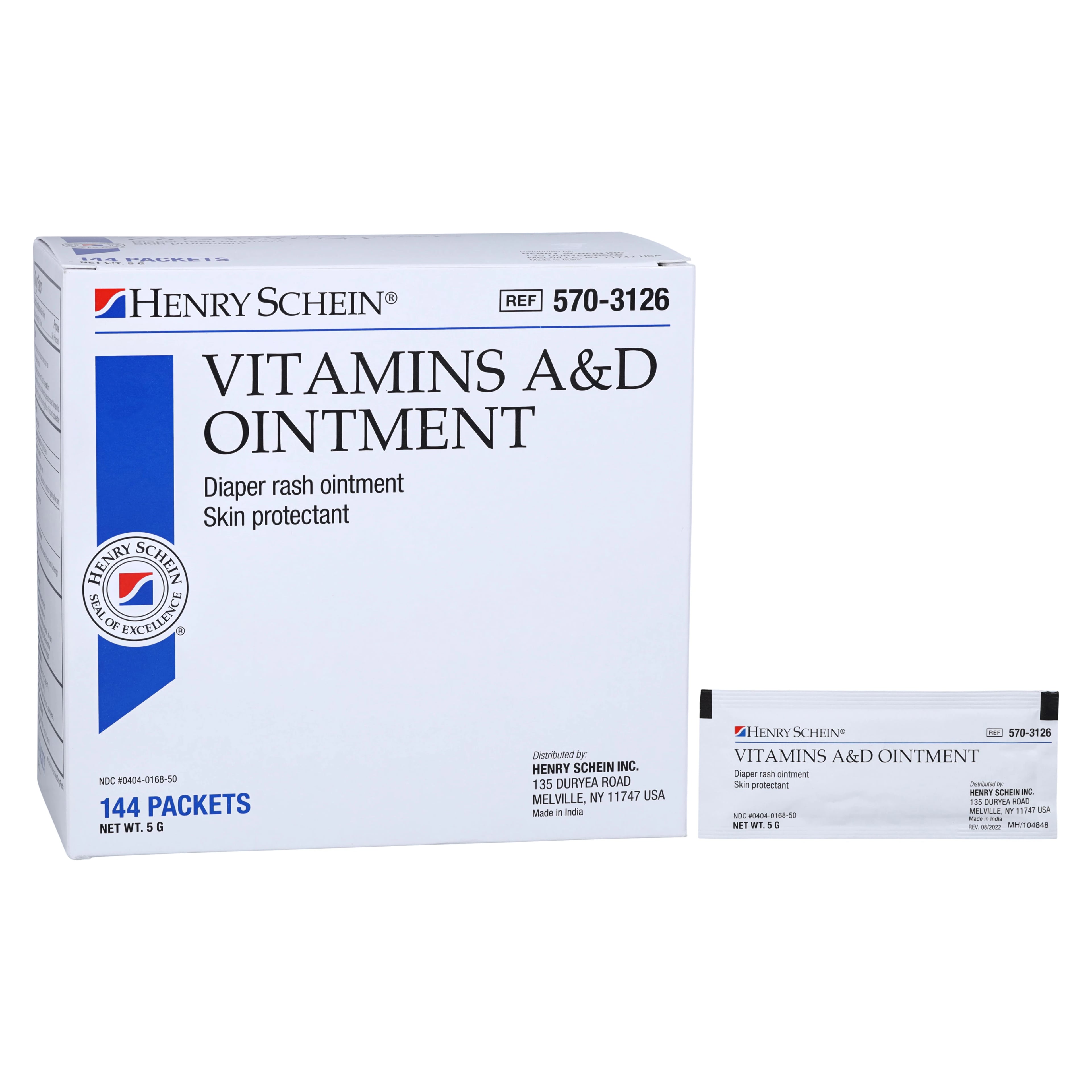 Vitamin A&D Ointment Topical, 5g Foil Pack, 144/Box