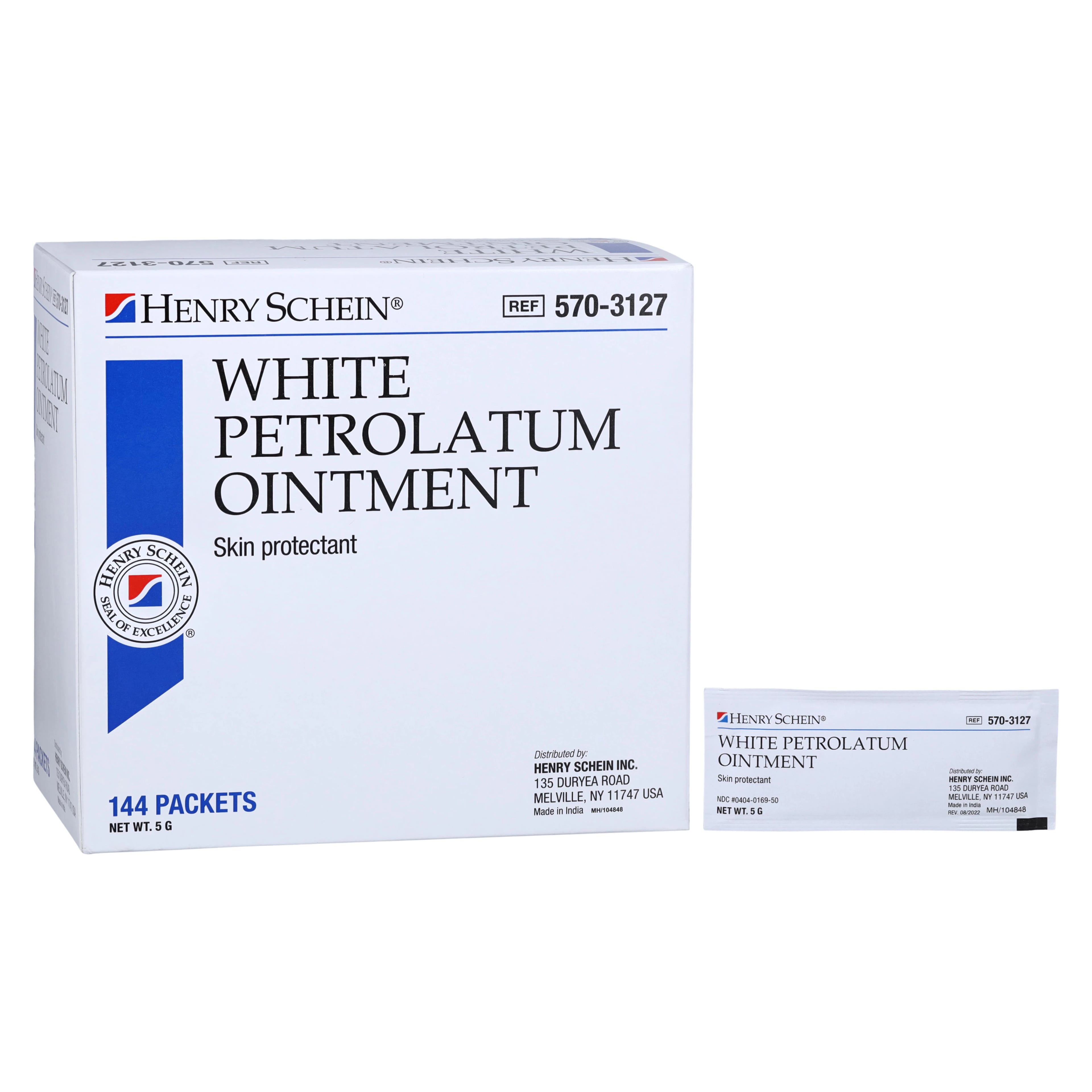 Petrolatum Ointment, White, Foil Packet, 144/Box