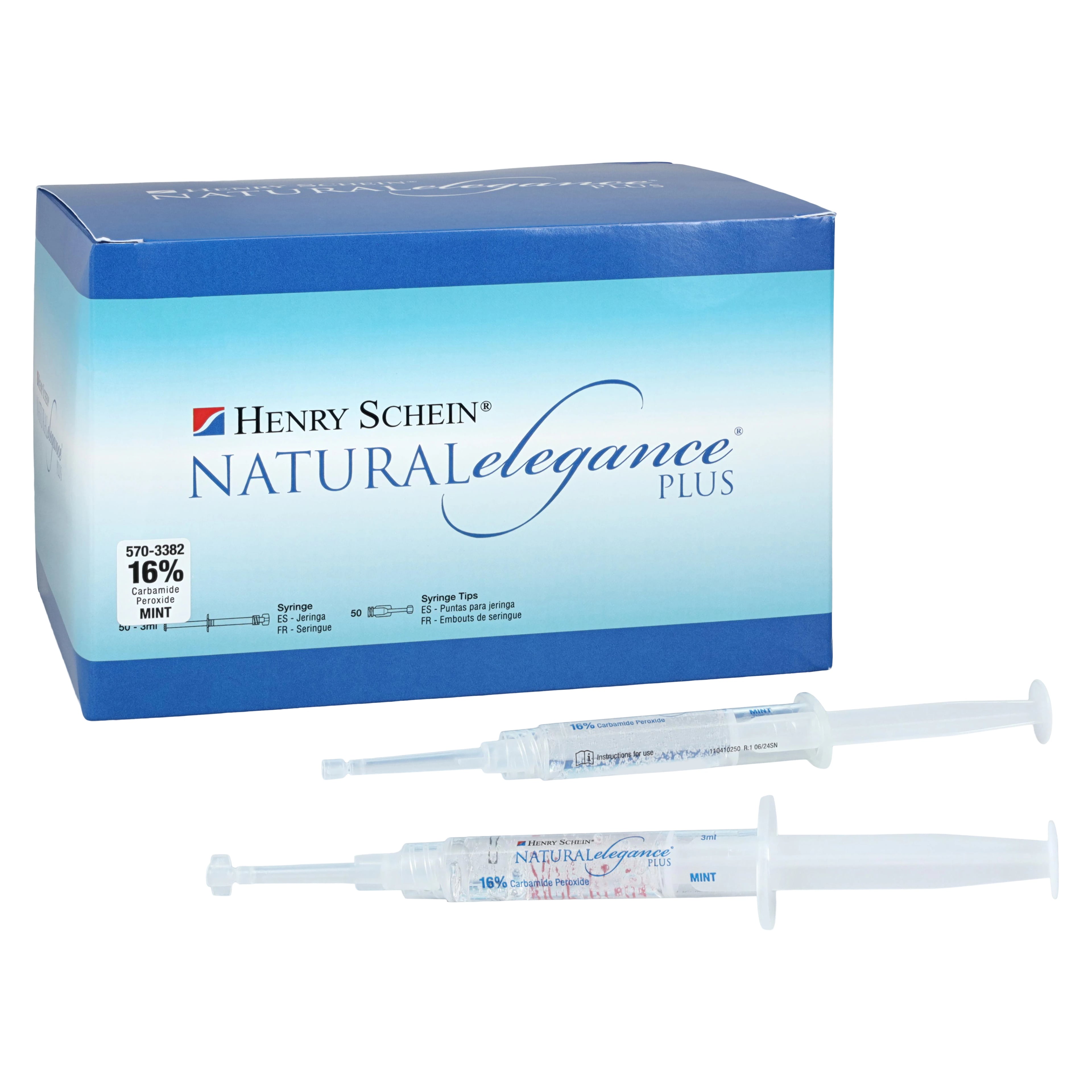 Natural Elegance Plus At-Home Whitening System Bulk Pack, 16% Carbamide Peroxide, Mint, 50/Box