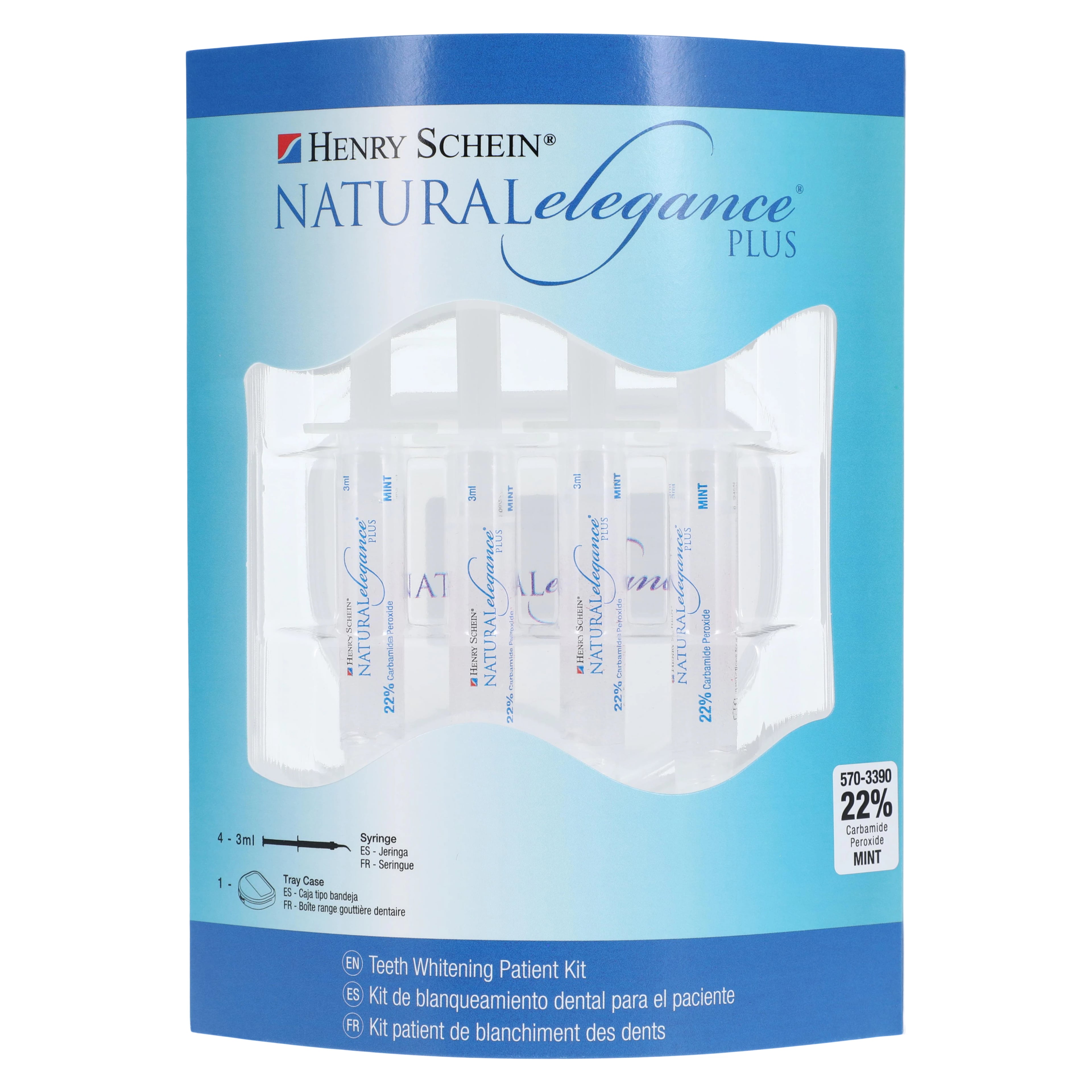 Natural Elegance Plus At-Home Whitening Patient Kit, 22% Carbamide Peroxide, Mint, 4/Package
