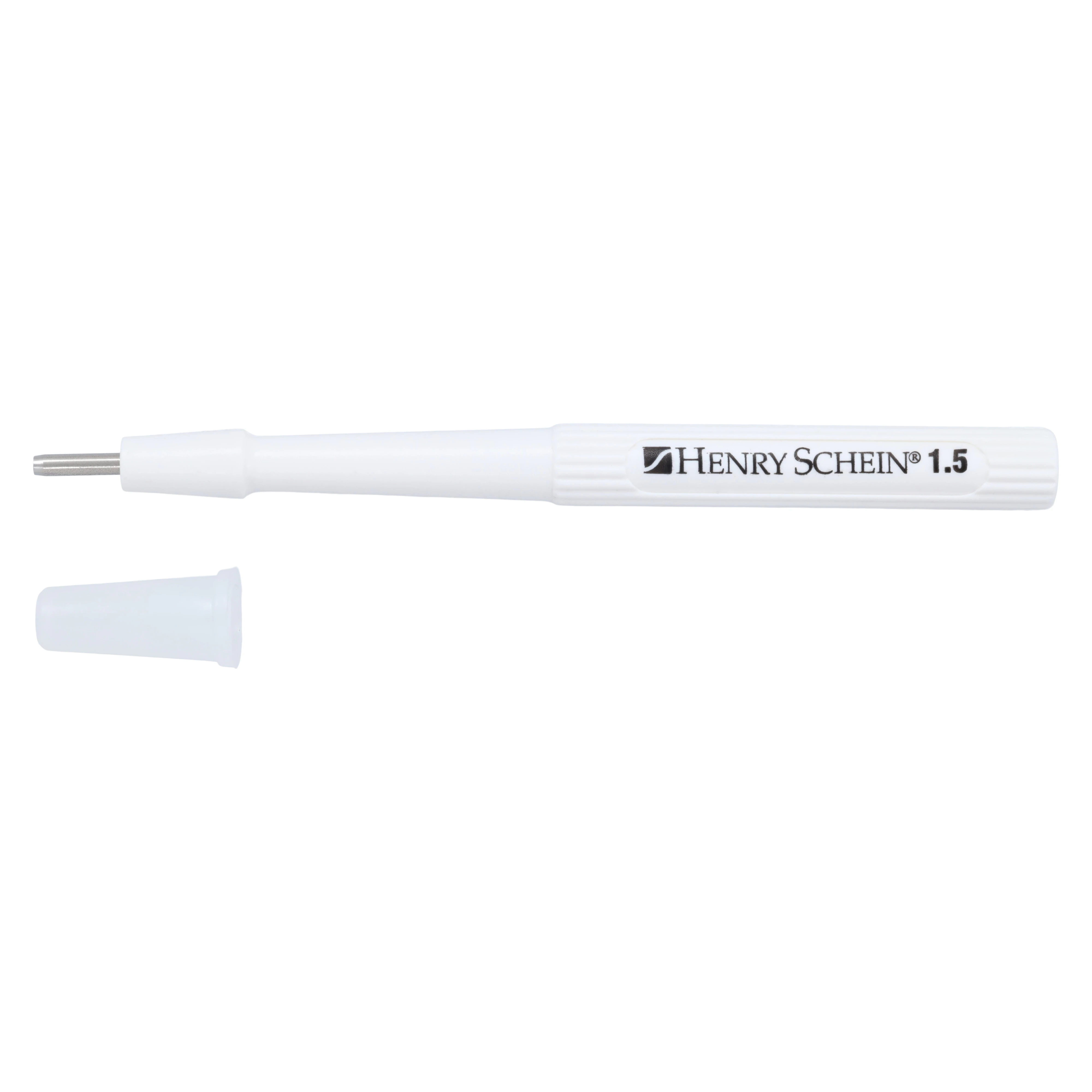 Henry Schein Disposable Biopsy Punch, 1.5mm Blade, 95mm Plastic Handle with Stainless Steel Tip, Sterile, Each